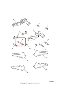 (1) Perno de escudo térmico Land Rover genuino (100 mm) LH 1994-2001 Range Rover - Imagen 1 de 3