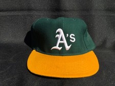 VINTAGE Oakland Athletics 1990 NEW ERA MLB Pro Model FITTED Hat  Cap 7 1/8”