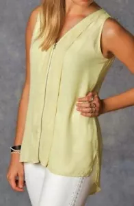 LYSSE Active Seguro Layered Inner Control Lemongrass Sleeveless Top NEW Womens L - Picture 1 of 7