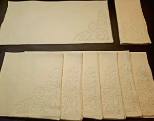 Set Of 8 Ecru Cloth Napkins. NWOT - Picture 1 of 6