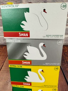 SWAN SLIM & SLIM  EXTRA MENTHOL PRE CUT CIGARETTE FILTER TIPS PK 1 5 10| 120Box - Picture 1 of 3