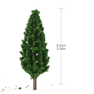 20pcs 1:75 Model Train Pine Trees Green For HO OO Scale Layout 85mm S9536 - Picture 1 of 5