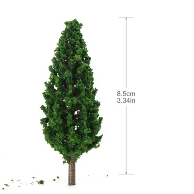 20pcs 1:75 Model Train Pine Trees Green For HO OO Scale Layout 85mm S9536 - Image 1 of 4