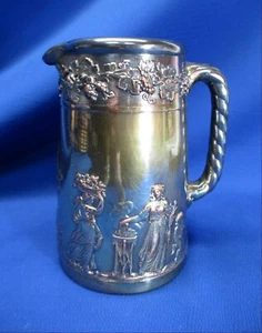 RARE UNUSUAL WEDGWOOD METAL FINISH CLASSICAL FIGURES PITCHER - Picture 1 of 8