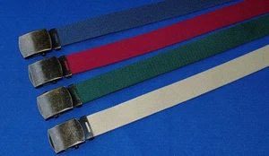 Cinturón de lona grande con correas XL XXL 4XL 5XL 6XL 7XL ROJO AZUL VERDE BEIGE HECHO EN EL Reino Unido - Imagen 1 de 5