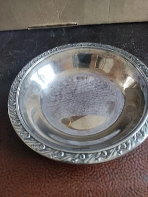 Reed & Barton silver classic rose design bowl 6 1/2" — 第 1/4 张图片