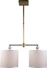 Ceiling Fixture Transitional 2-Light Crystal Burnished Brass Metal Wire Medium