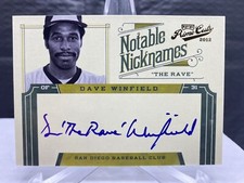 2012 Panini Playoff Prime Cuts Notable Nicknames Dave Winfield Auto /49 The Rave