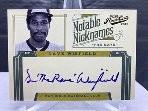 2012 Panini Playoff Prime Cuts Notable Nicknames Dave Winfield Auto /49 The Rave