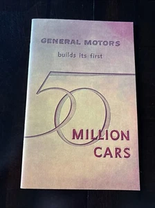 1955 GM 50 Million Cars Booklet Chevrolet Pontiac Olds Buick Cadillac GMC - Picture 1 of 9