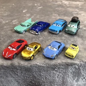 Disney Pixar Cars - Lot of 8 Vehicles Flo Sally Michael Van Hudson The King - Picture 1 of 14