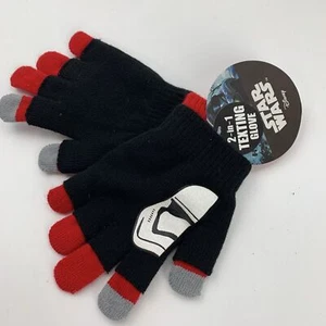 Star Wars Disney 2 in 1 Texting Gloves Kids One Size New - Picture 1 of 3