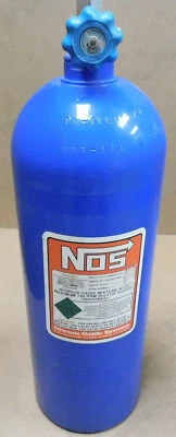 NOS 14760NOS 20# Nitrous Bottle, Hi-Flow Valve, Out Of Certification, Blue - Image 1 of 2