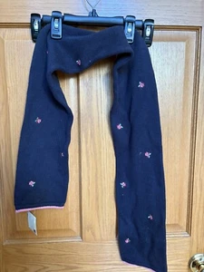 Lands End Navy W Roses Child Scarf NWT - Picture 1 of 3