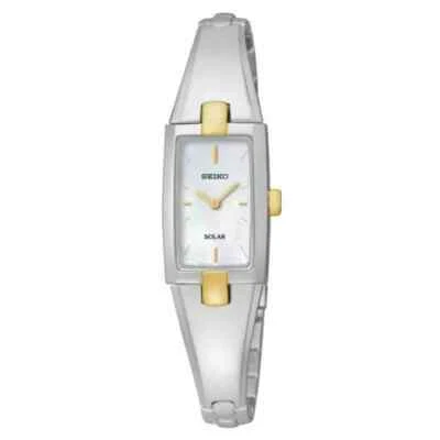 NEW* Seiko Women's SUP218 Analog Display Japanese Solar Quartz Silver Watch - Image 1 of 2