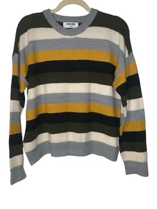 Double Zero Long Sleeve Sweater Womens Small Pullover Oversized Multi Color - Picture 1 of 4