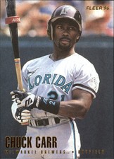 1996 Fleer Milwaukee Brewers Baseball Card #142 Chuck Carr