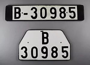 Rar! Komplettes Paar Braunschweig Nummernschilder/Kennzeichen um 1939 #E2 - Bild 1 von 10