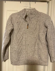 Damen Aran Sweater Marktpullover Pulli Zopfmuster XL beige Merinowolle - Bild 1 von 4