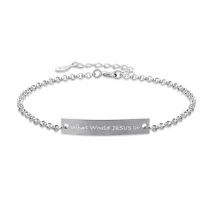 What Would Jesus Do Armband - 925 Sterling Silber WWJD Armband für Damen & Mädchen - Bild 1 von 12