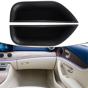 2pcs Black ABS Storage Box for Mercedes E Class W212 Front Doors 2010 2015 - Picture 1 of 20