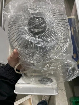 Mini Cooling Fan White Desk Table Quiet Small Office Corded - Image 1 of 4