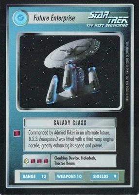 Star Trek CCG Reflections Foil Future Enterprise UR BB Card - Image 1 of 2