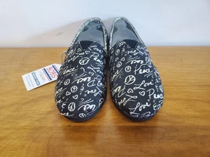 50 $ Bob's Damen-Plüsch-Slipper ─ echte Farben 33925, schwarz, 6 M US - Bild 1 von 5