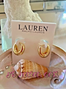 Must See! Gold - Ralph Lauren Teardrop Earrings Sleek and Chic - Picture 1 of 5