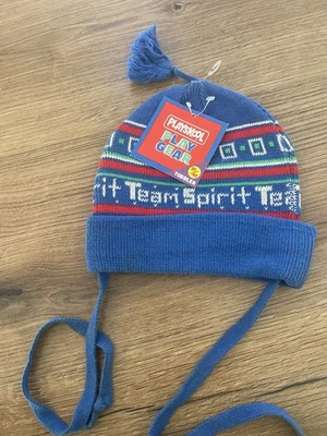 Gorro azul Team Spirit 2T/4T Playskool Child vintage años 90 nuevo con etiquetas Foto 1 de 4