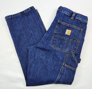 Carhartt BD4941 Loose Fit Utility Carpenter Herrenjeans Größe 34 x 30 blau EUC! - Bild 1 von 6