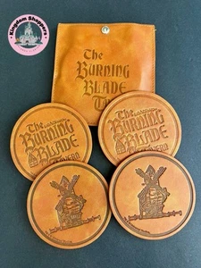 Epic Universe Dark Universe Darkmoor Burning Blade Tavern 4 Piece Coaster Set - Picture 1 of 2