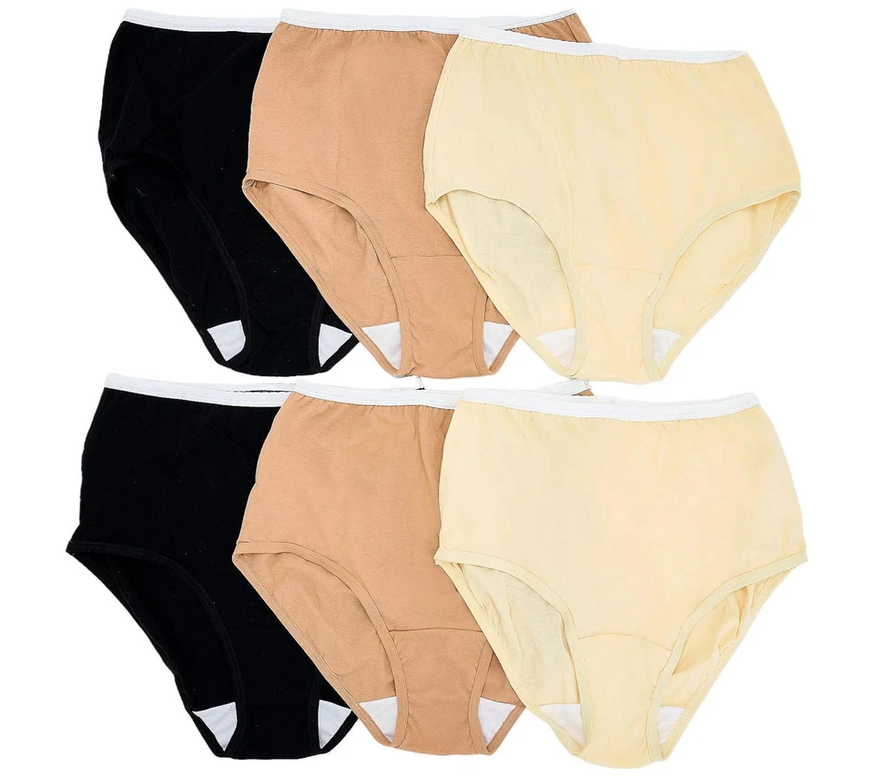 Breezies 6-Pack Original Cotton Brief Panties Basic Pack - Image 1 of 1