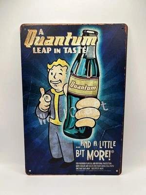 Fallout Quantum Nuka Cola Metal Sign, great gift  - Image 1 of 2