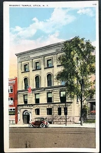 Masonic Temple, Utica, NY postally unused - Picture 1 of 2