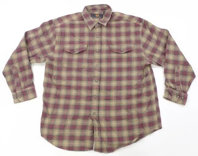 Camisa de Franela Rara De Colección Route 66 A Cuadros Informal Botón Frontal Años 90 2000 L Foto 1 de 4