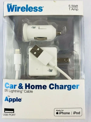 Car & Home Charger 5FT Lighting Cable For Apple - Image 1 of 3