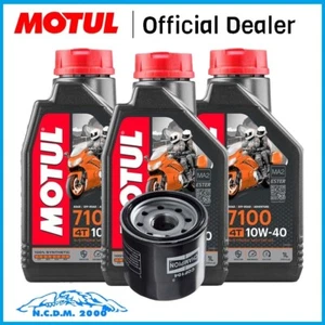 KIT TAGLIANDO YAMAHA MT-09 ABS 2014 2015 2016 2017 MOTUL 7100 10W40 FILTRO OLIO - Imagen 1 de 4