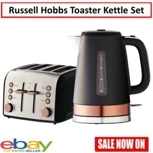 Russell Hobbs Cordless Electric Kettle & 4 Slice Toaster Elegant Kitchen Gift Se - Picture 1 of 6