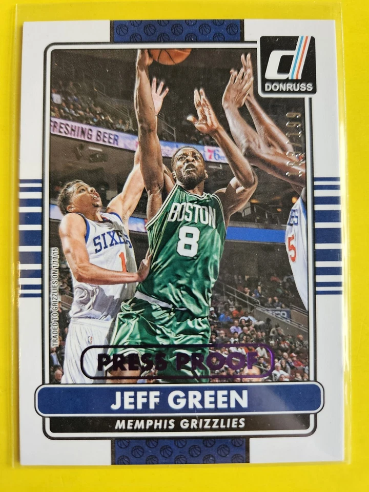 2014-15 Donruss Press Proofs Purple #33 Jeff Green 183/199 - Memphis Grizzlies - Image 1 of 1