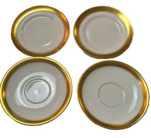 Lenox by Lewis & co London Saucer & Bread Plates gold trim Set of 4 - Picture 1 of 6