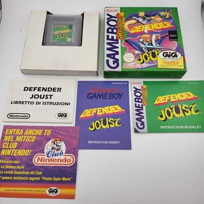 Nintendo Console Game Boy GameBoy Gioco Play GIG Arcade Classic 4 Defender Joust - Immagine 1 di 4