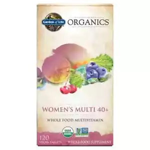 Multivitaminico Garden of Life Organics Donna 40+ Alimenti Integrali 120 Compresse Vegane - Foto 1 di 3