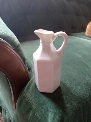 Vintage Xcell Pottery China White ceramic Oil and Vinegar cruets 5.5” - Image 1 of 3