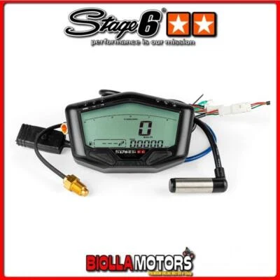 S6-4081/BK CONTACHILOMETRI DIGITALE MULTIFUNZIONE STAGE6 R/T MK2 NERO - Immagine 1 di 4