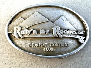 1993 Siskiyou BELT BUCKLE Rally’n  The Rockies with Original Tag #124 of 250 - Picture 1 of 8