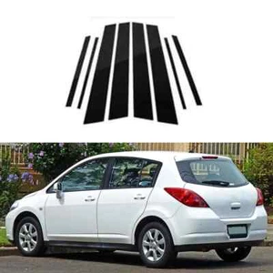 Door Window Pillar Posts For Nissan Tiida 05-2010 Door Panel Trim Stickers Pads - Picture 1 of 9