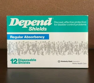 Vtg 1982 Kimberly-Clark Depend Shields Regular Absorbency Bladder Control Shield - Picture 1 of 6