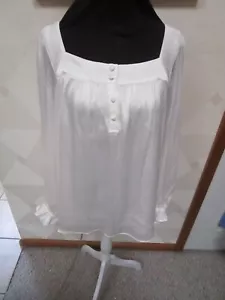 LAUREN CONRAD-MARFIL-CUELLO CUADRADO -BOTÓN-FORRADO- BLUSA TOP-TALLA-XXL-NUEVO CON ETIQUETAS - Imagen 1 de 4