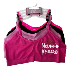 Totally Adorbs Girl large Colorful Melanin Princess Seamless Bra 4 Pack NWT - Picture 1 of 7